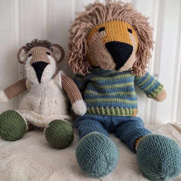 Meet Jack handmade tricot stuffed lion kids birthday gift 26 inches - Picture 4 of 5